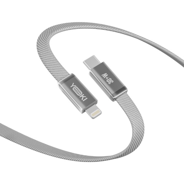 Фото - Кабель YOKI Type-C to iP 30W 1.2m Gray (AI65 AIR)